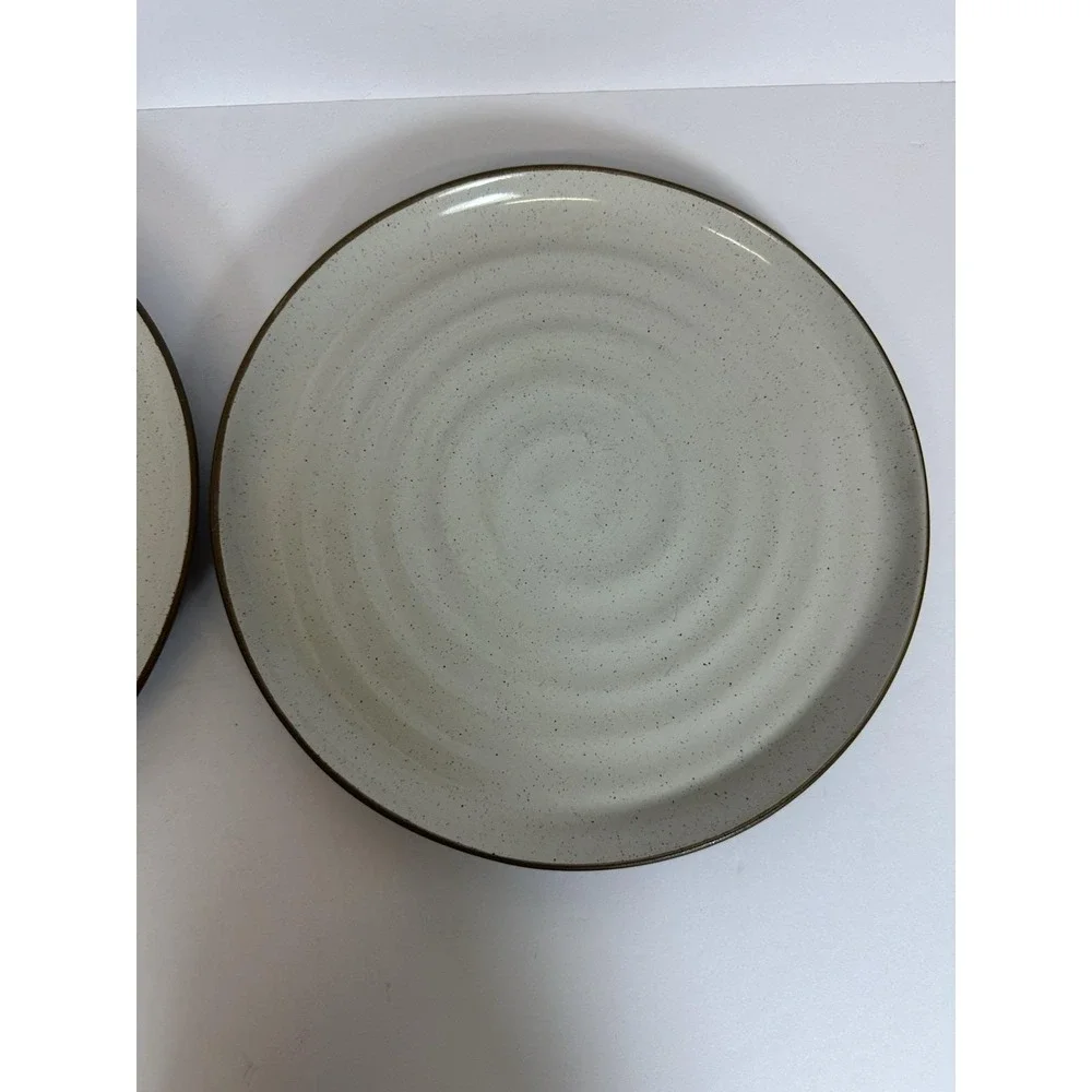 Nantucket By Overandback Stoneware Dinner Plates ~10.5